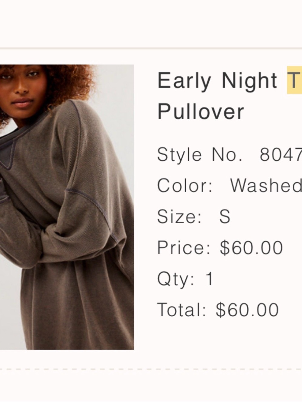 Free People Early Night Thermal